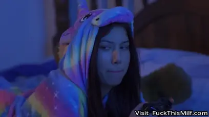 My friend leaves me alone with her stepbrother at the sleepover he fucks me in the ass