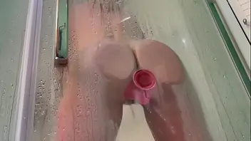 Big ass shower dildo