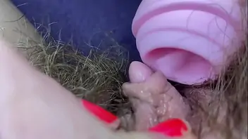 Big clit orgasm closeup