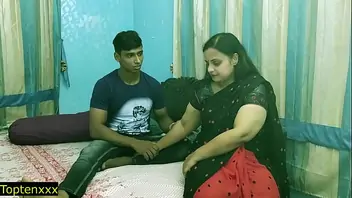 Cuckold indian hubby sucking cock with his wife