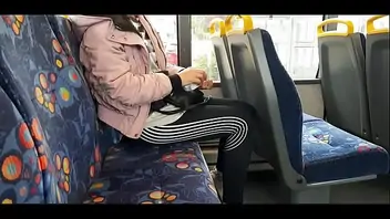 Cum on bus public
