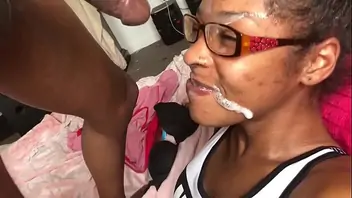 Ebony squirts with white man