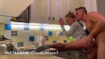 Fucking the maid in the kitchen