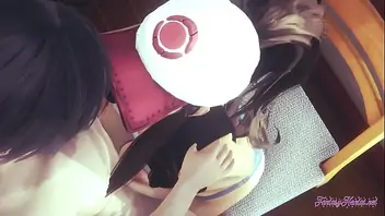 Japanese girlfriend giving blowjob asian
