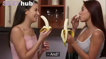 Lesbian exposes herself and seduces girl