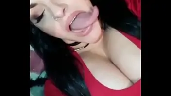 Lesbian long wet sexy tongue fuck