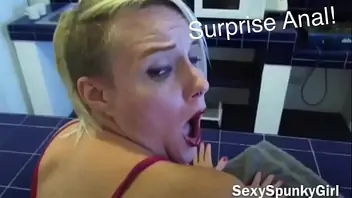 Surprise fuck while sitting on chair