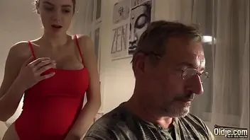 Teen old man boobs cleaning