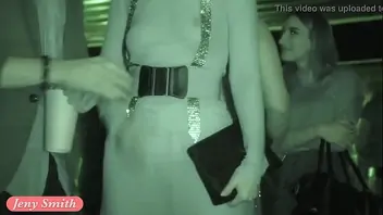 Transparent wet dress in public